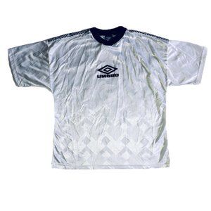 Umbro Men's Large White Soccer Futbol Jersey Shirt